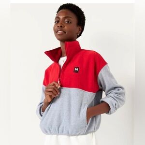 Old Navy Half Zip Fleece Size XL Red in Gray